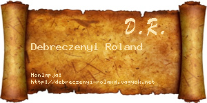 Debreczenyi Roland névjegykártya